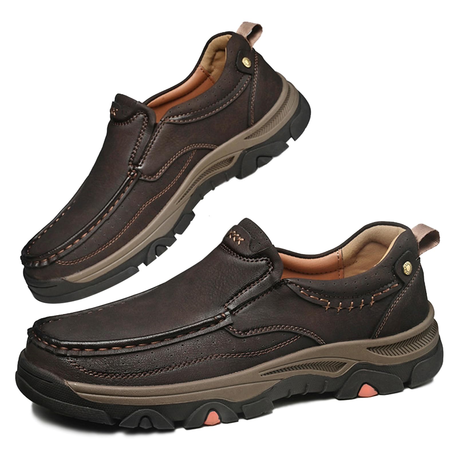 Męskie mokasyny wsuwane skórzane wodoodporne buty do jazdy wygodne oddychające trampki Trekking Loafers Mężczyźni
