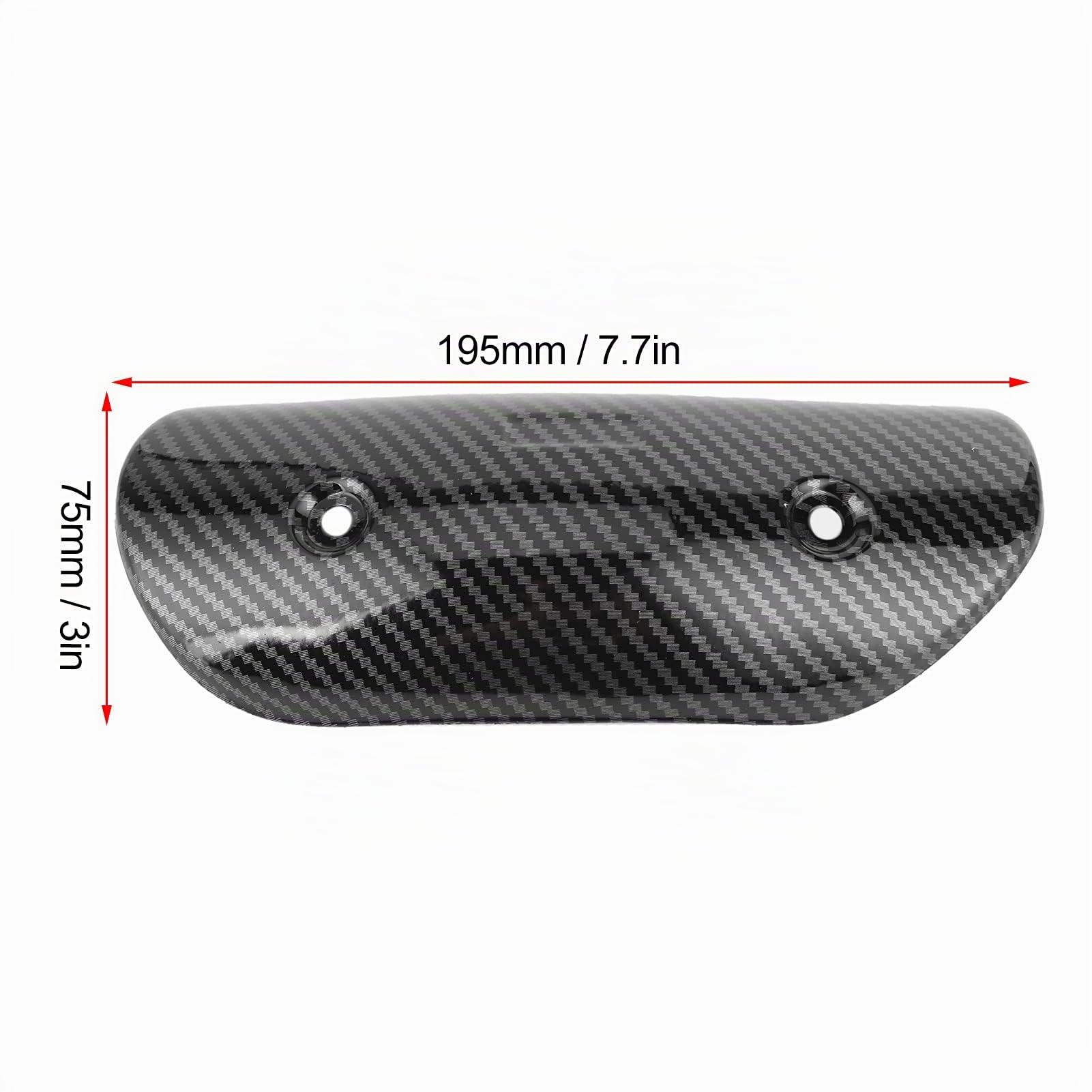 Couvercle de Protection Thermique pour échappement de Moto, Accessoire Universel Anti-brûlure (Motif en fibre de carbone d' par)