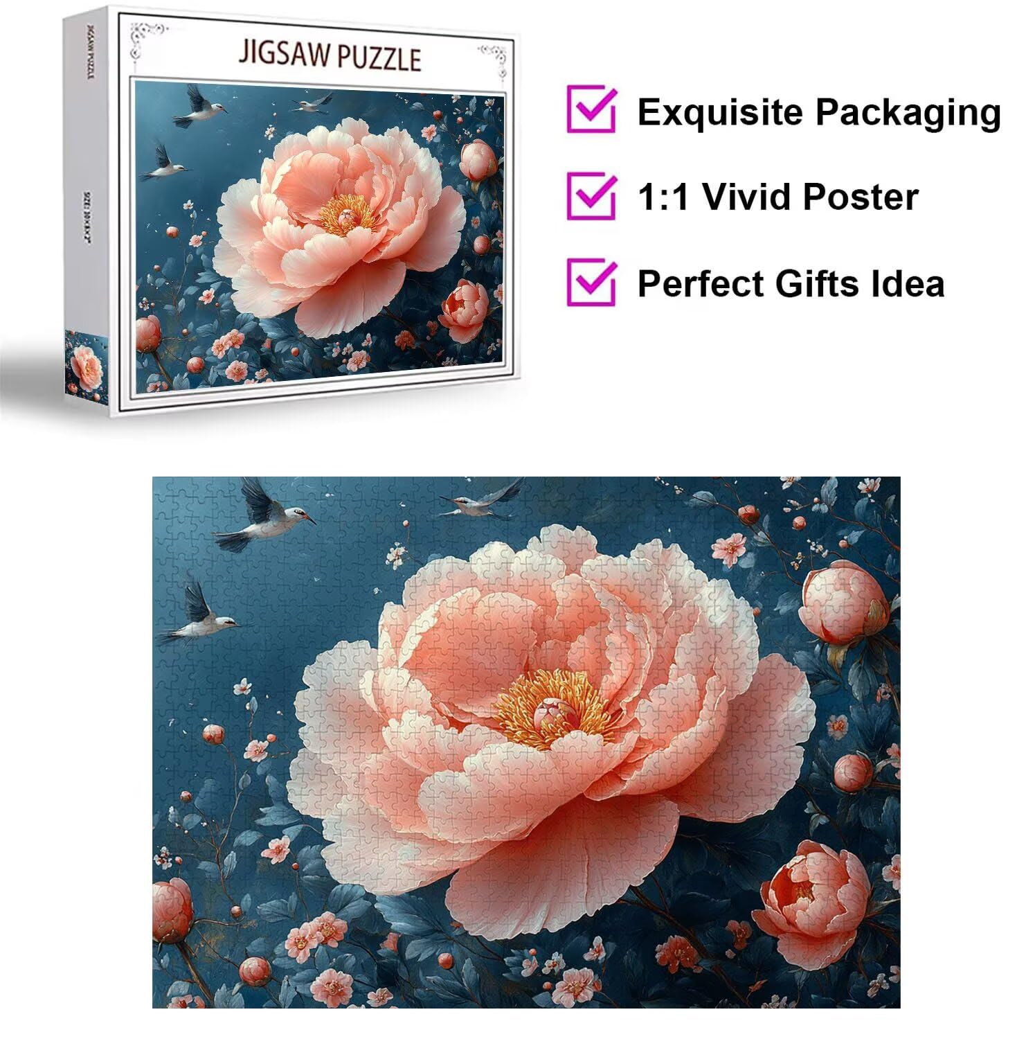 Puzzle 5000 Pezzi Fiori Puzzle Adulti, Gioco Educativo, n-311 | Jigsaw Puzzles Animali, Impossibile Difficile Sfida, Classici Gioco Familiare, Giochi Divertenti, Idee Regalo