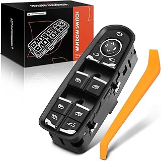 A-Premium Master Power Window Switch Compatible with Porsche Cayenne 2011-2014, Macan 2015, Panamera 2010-2015, Front Left Driver Side, Replace# 7PP959858RDML