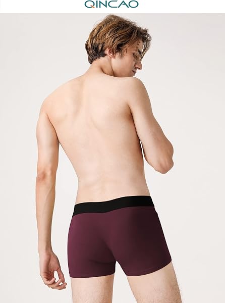 QINCAO - Boxer da Uomo, Confezione da 6 Pezzi, privi di Etichette Che graffiano, Biancheria Intima, Boxer in Cotone, Taglia: S - 4XL - 3