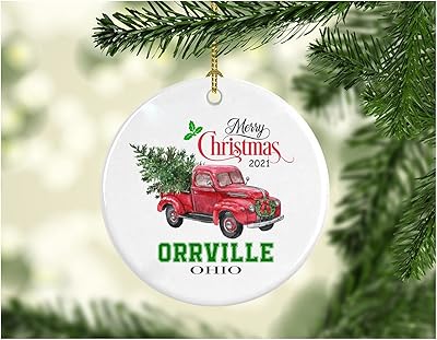 Orrville Ohio Christmas Tree Pickup 2022 Amazon.com: Christmas Decorations Tree Ornament - Gifts Hometown State -  Merry Christmas Cooperstown New York 2021 - Gift For Family Rustic 1St Xmas  Tree In Our New Home 3 Inches White: Home & Kitchen