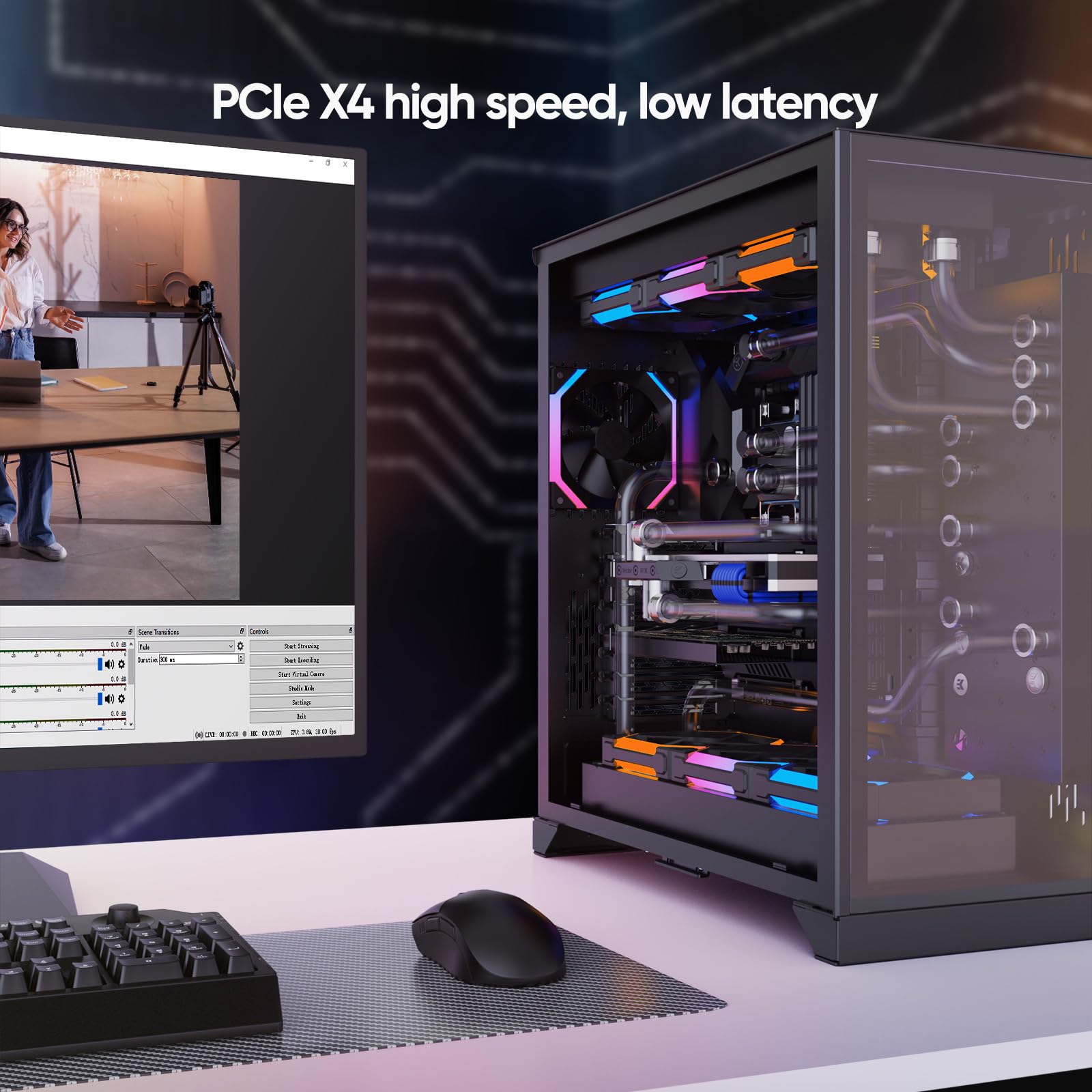 ordinarYone Ezcap334 PCIE HDTV Videogiochi Cattura 4K Acquisizione Video Streaming Live per Videocamera da Gioco Accessori per Fotocamera DSLR