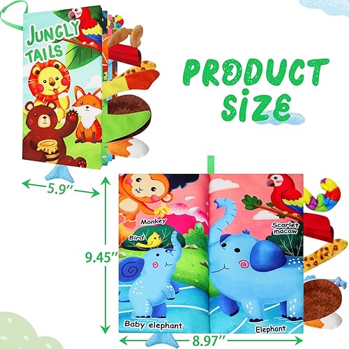 Miniatura 2 de Baby Books - Libro de tela suave para bebés de 0-3-6-12-18 meses, libro de textura de aprendizaje sensorial, juguetes para niños y niñas, regalos de