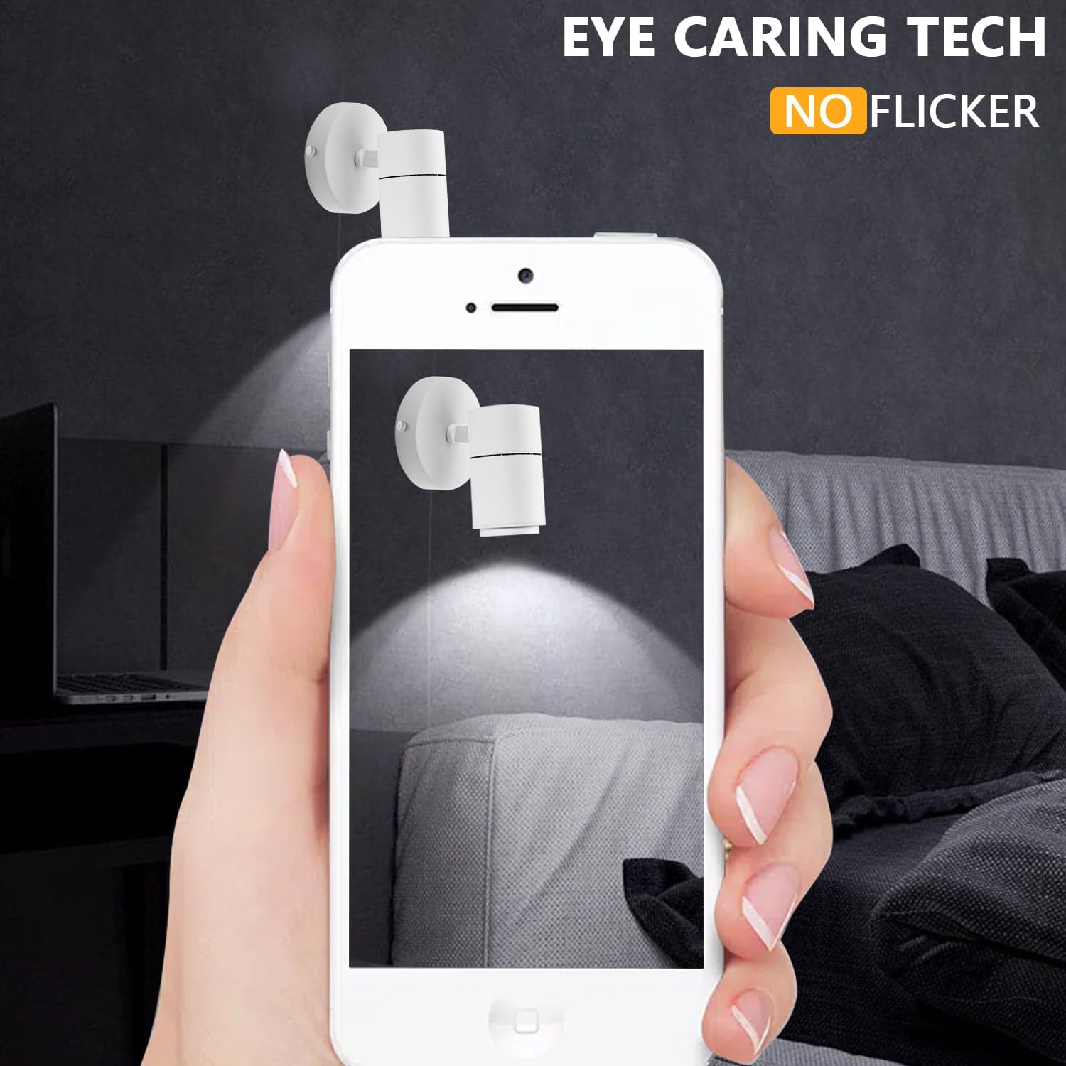 VANoopee 3-Color Zoomable Ceiling Spot Lights Indoor Flush Mount Adjustable LED Ceiling Spotlight Directional Light Fixture Dimmable Accent Light for Picture Art -CRI90 15-60° 10W 1000lm White