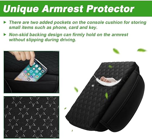 Miniatura 5 de Shademax Funda para consola central, ajuste personalizado para Hyundai Santa Cruz 2022 2023 2024 2025 2026, funda de cojín para reposabrazos de
