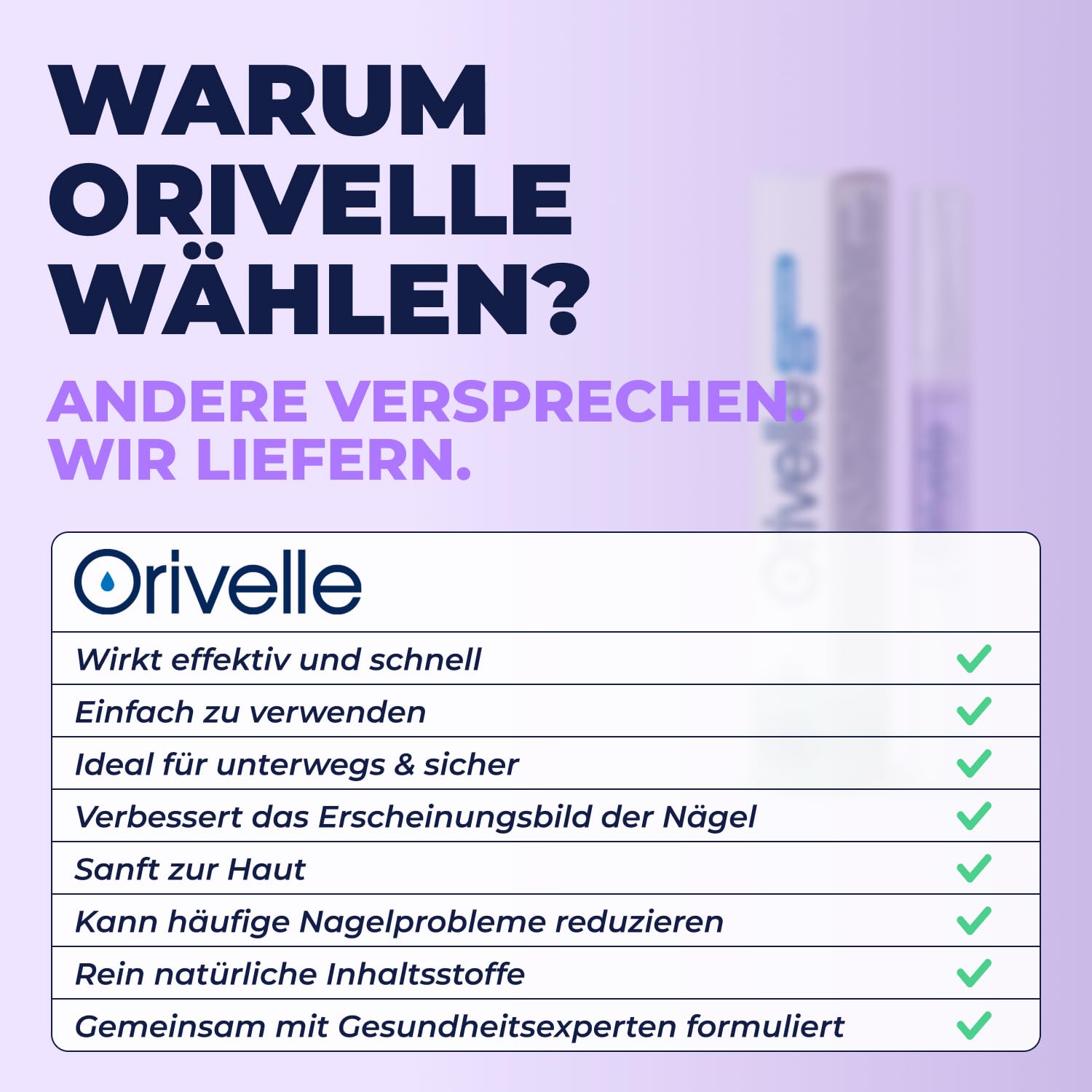 Orivelle Nagelpflegestift – Kosmetische Pflege für Nägel & Nagelhaut | Gepflegtes, optisches Erscheinungsbild | Nagelpflegestift für den täglichen Gebrauch (2er-Pack)