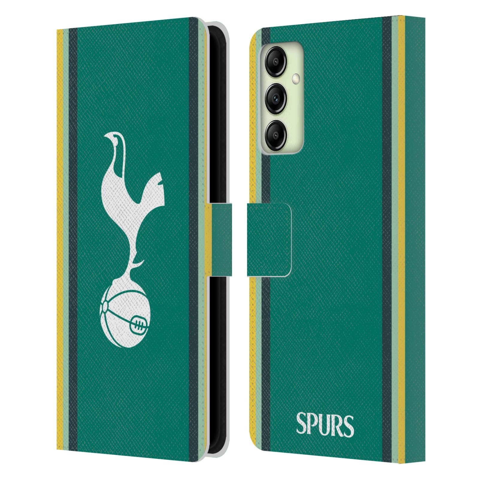 Head Case Designs Officially Licensed Tottenham Hotspur F.C. Third 2024/25 Badge Kit Leather Wallet Case Compatible with Samsung Galaxy A14 5G