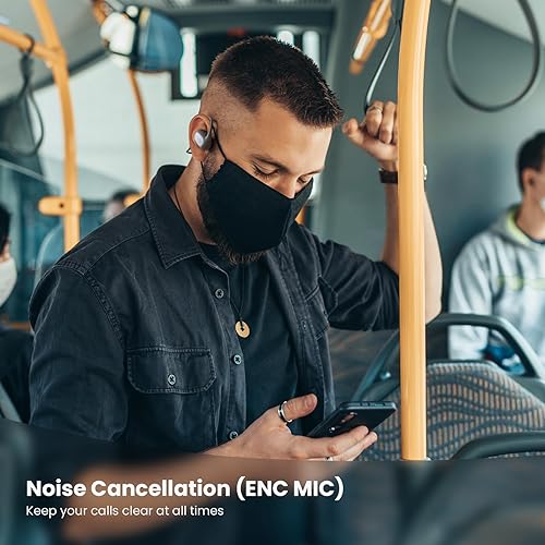 Miniatura 5 de BASN AirS1 - Auriculares de conducción de aire, auriculares inalámbricos de sonido HiFi con controlador de 0.638 in, auriculares deportivos con