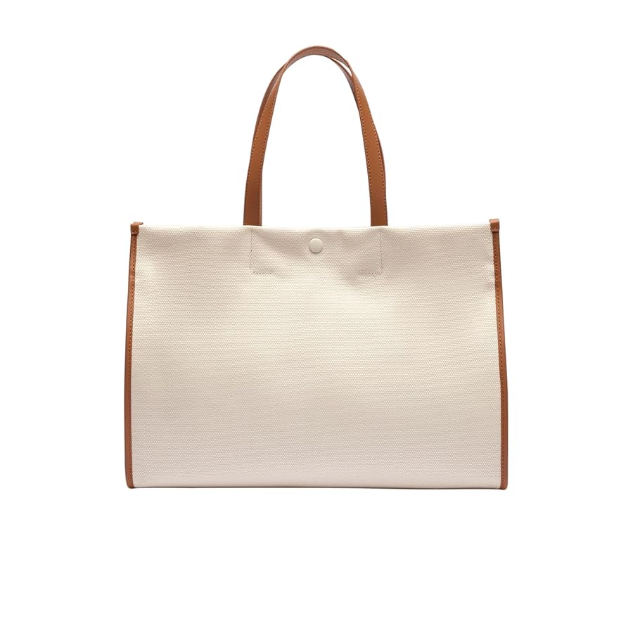 ★LACOSTE★ Women's Lenglen Large Tote Bag Beige NU5015D55GC Lacoste Large Lenglen Leather Bag in White | Lyst