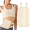 TORPNIA Castor Oil Pack, Adjustable Reusable Castor Oil Pack Wrap for Liver Detox, Castor Oil Pack Wrap for Stomach Less Mess, Elastic Strap Bamboo Cotton Machine Washable Anti Oil Leak
