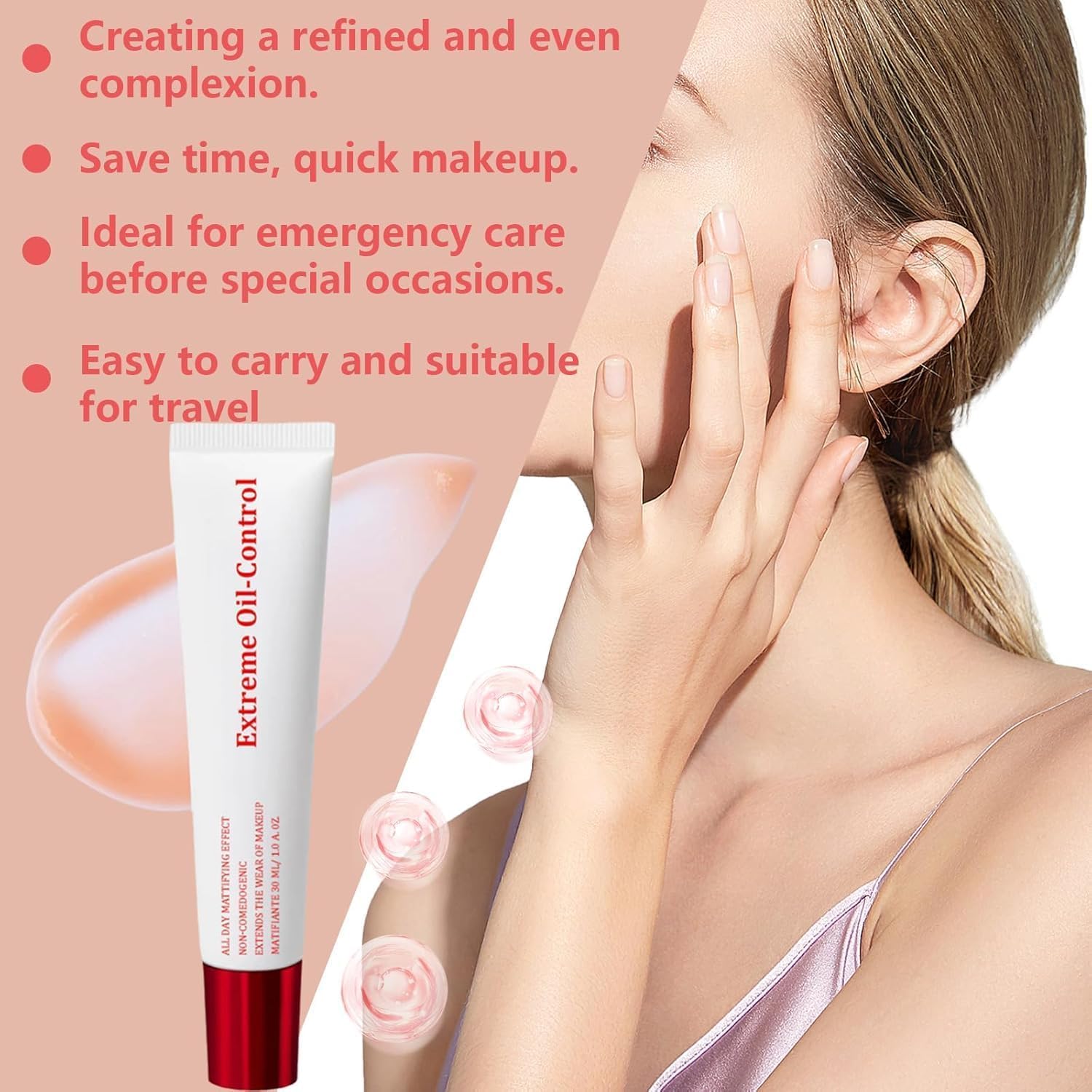 Extrem mattierender alkalischer Primer,wasserfester schweißfester Primer für das Gesicht,wasserfester mattierender Primer für alle Hauttypen