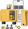 Smart Irrigation Computer WLAN with 2 Zone Outputs and 5 Programmes Irrigation System with Rain Delay / Automatic Watering Ideal for Greenhouse and Garden