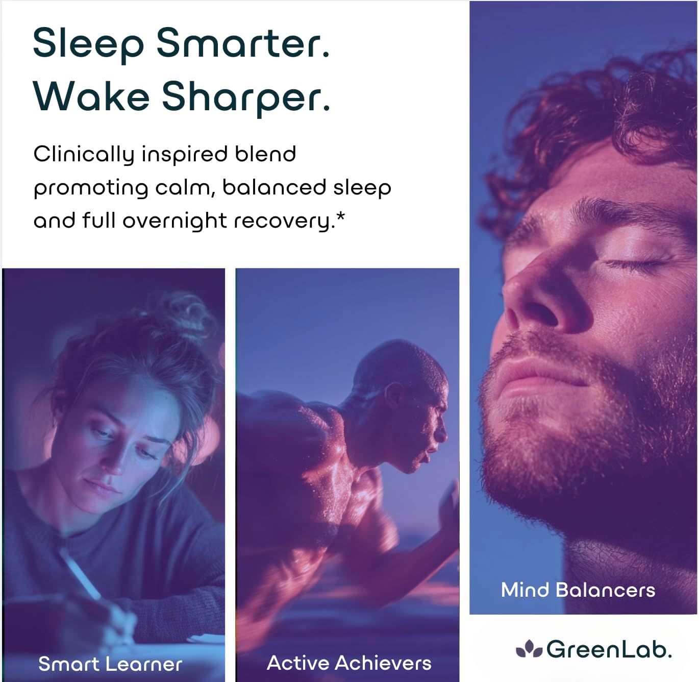 Green Lab® Neuro Sleep+ 10x Neuro-Body Sleep Aid Formula with GABA, L-Theanine, Ashwagandha, Melatonin and Magnesium | Sleep Supplement for Relaxation and Night Recovery - 120 Capsules