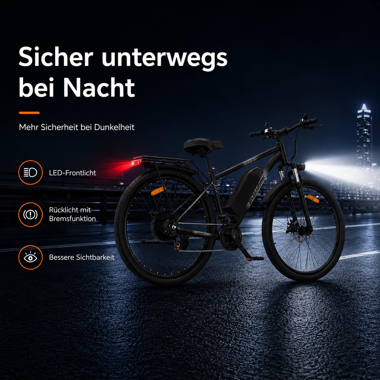 TIGUOWISH C29pro Vélo Électrique Adulte,Batterie Amovible 48V15/18.6Ah,Moteur Tout-Terrain,VTT 21 Vitesses,Frein à Disque hydraulique,Écran LCD Intelligent
