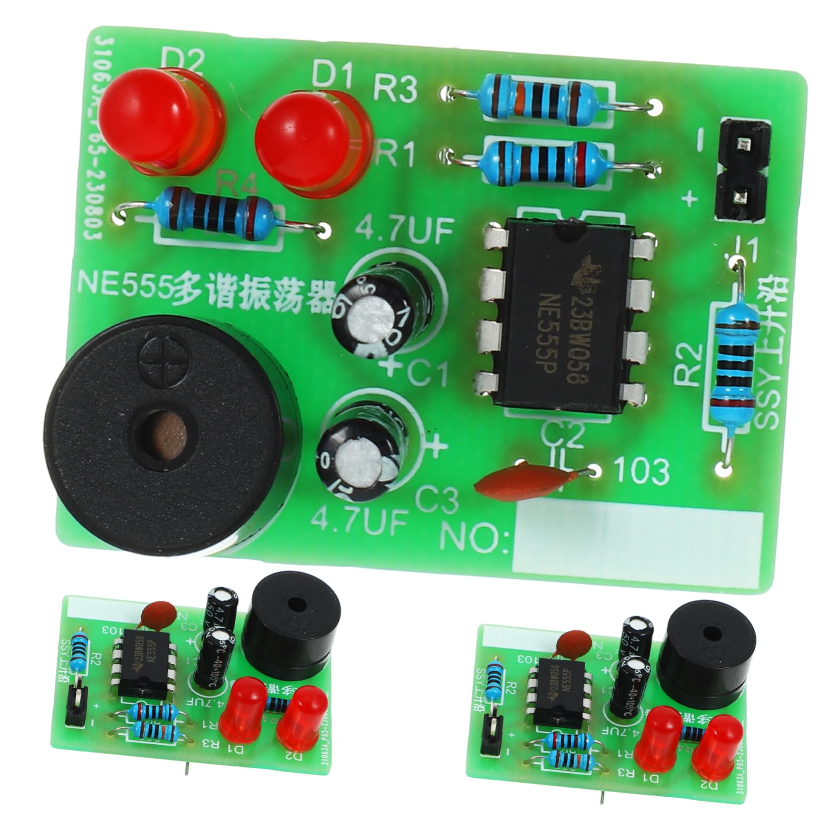HOMOCONO Soldering Flash Circuit Practice Kit 3 Sets Electronic Diy Project with Led Flasher Easy Assembly for Beginners Electronics Training