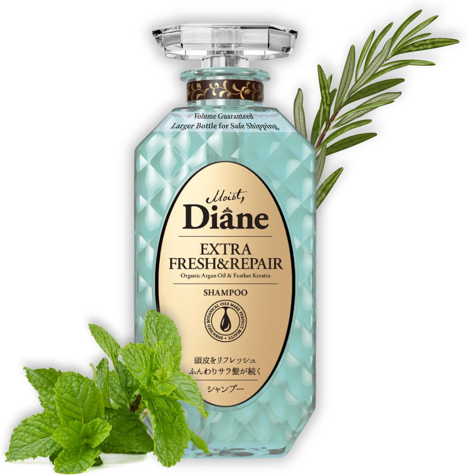 Anti Dandruff Shampoo for Women, Dry Itchy Scalp Shampoo for Men with Keratin, Mint, Rosemary, Collagen & Vitamin E, Paraben Free Tea Tree SHAMPOO from Japan 15.2 Fl Oz FRESH& HYDRATE