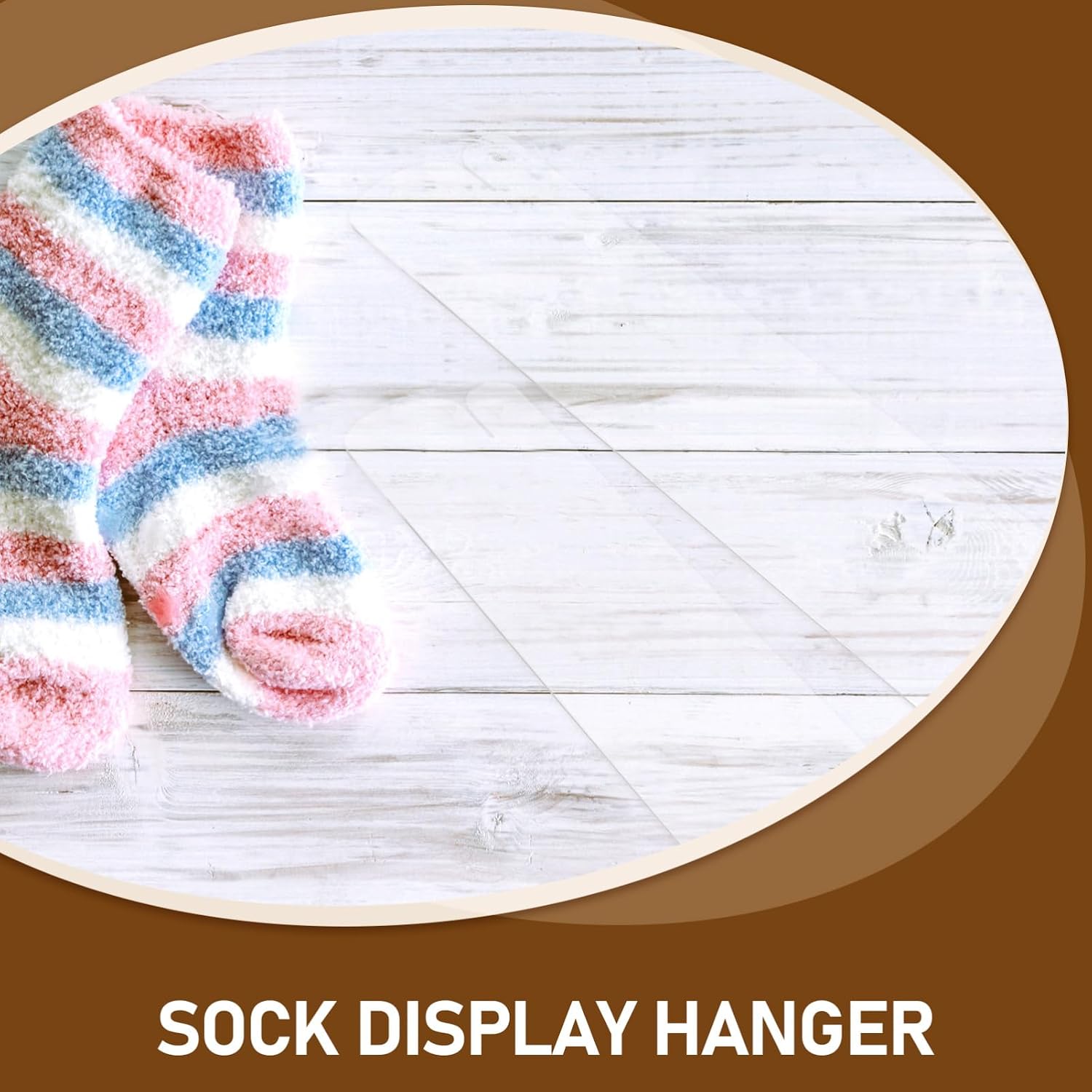 2pcs Extra Sock Hanging Prop Transparent Acrylic Sock Display Panel for Closet Organization Multi-Functional Tool for Gloves and Stockings