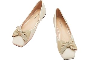 Paravano Women's Square Toe Flat Shoes