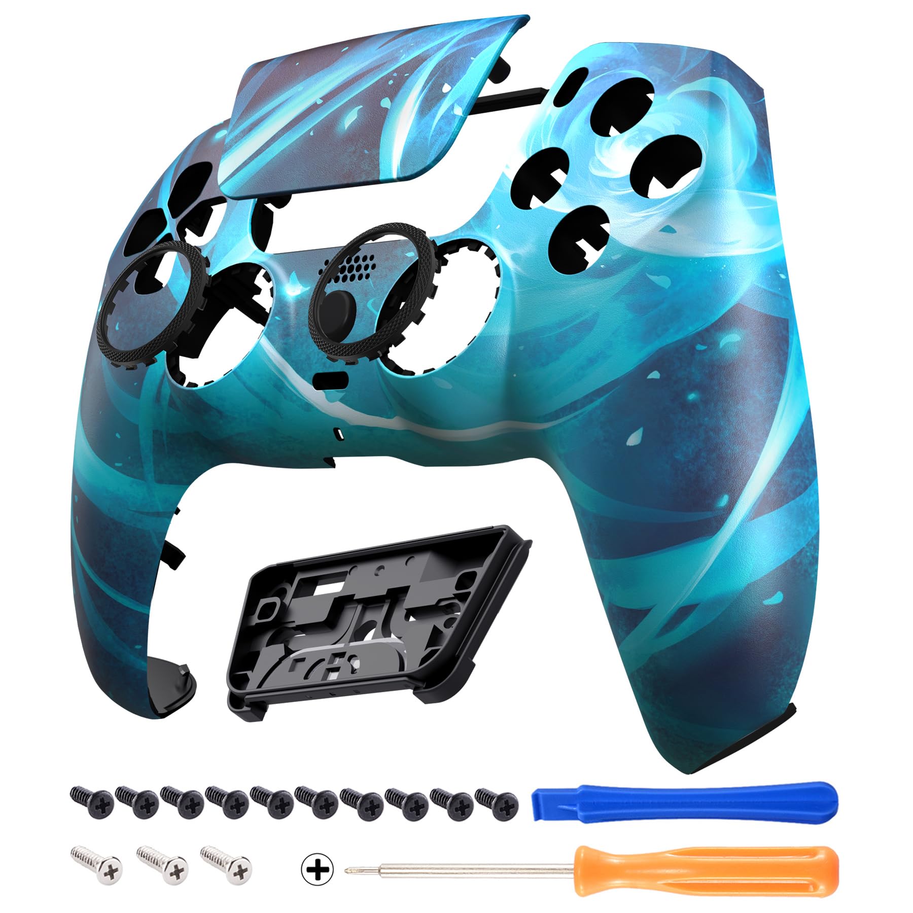 eXtremeRate LUNA Redesigned Front Shell Touchpad Compatible with ps5 Controller BDM-010 020 030 040 050, Eastern Myth Replacement Faceplate Case Custom Cover Compatible with ps5 Controller — view 19