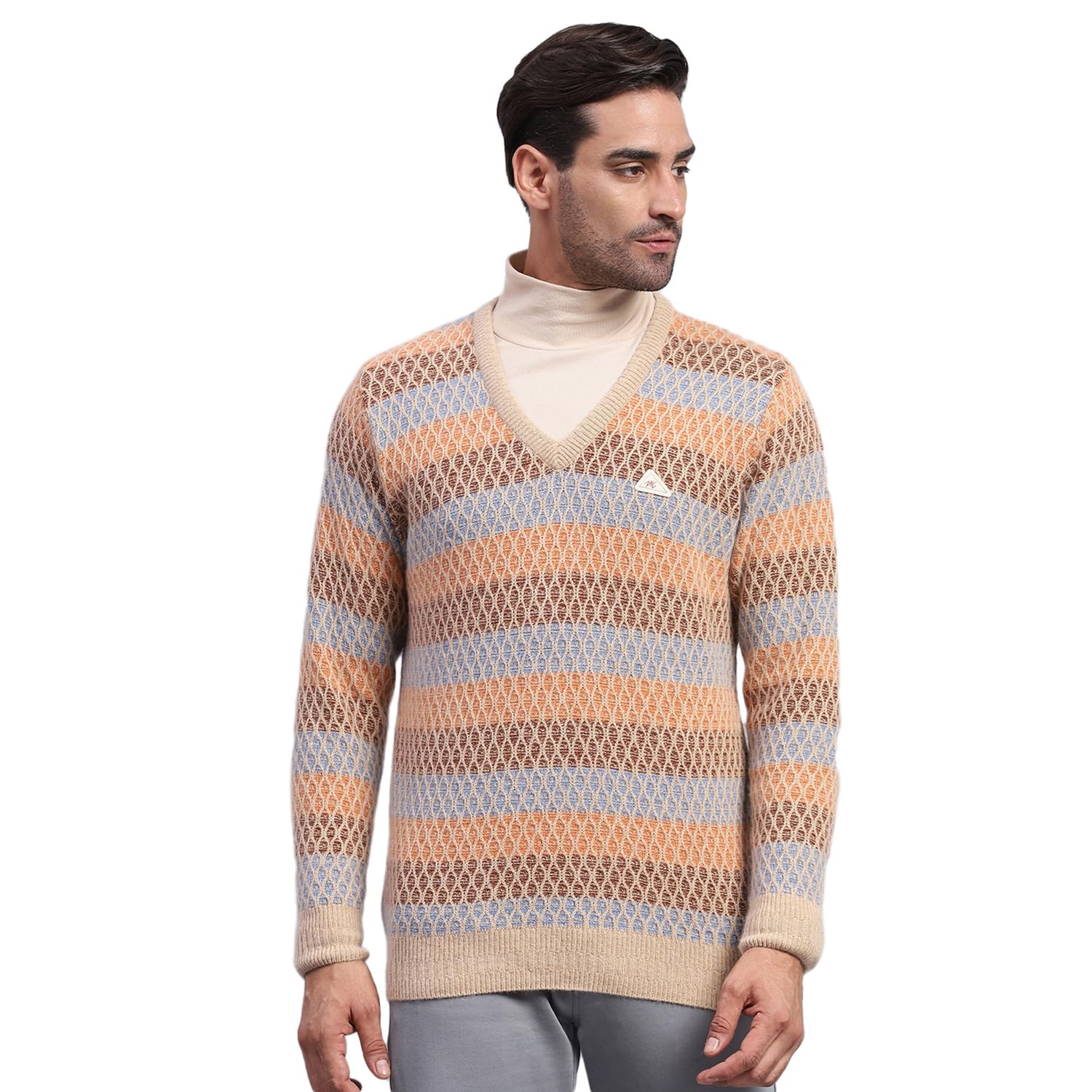 monte carlo Mens Self Design V Neck Full Sleeve Pullover (1243169VN)-picture-35