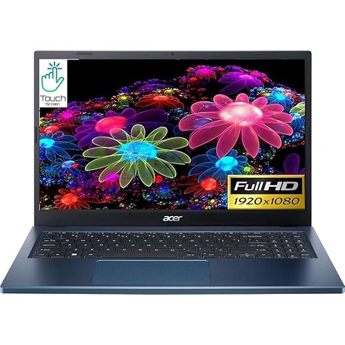 acer Aspire 3 Touch Slim Laptop in Blue Ryzen 5 4-Core up to 4.3GHz 8GB RAM 512GB SSD 15.6in FHD Web Cam WiFi HDMI W11 (A315B - Renewed)