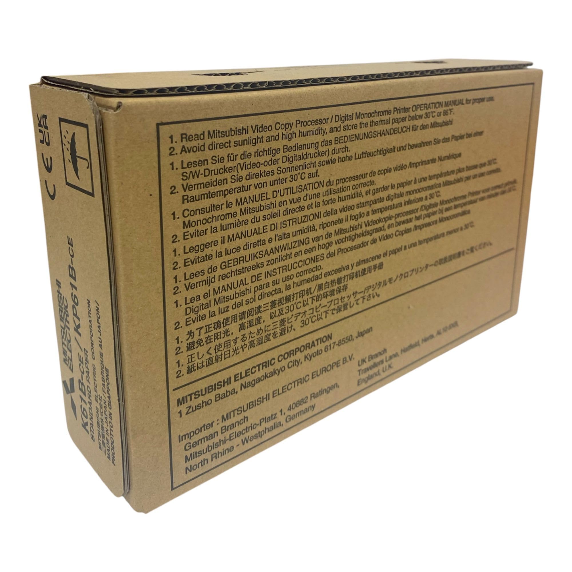 JMEDIS Mitsubishi Papel Térmico K61B-CE, para Impresora Monocromática Digital, Procesador de Video Pack. 4 unds