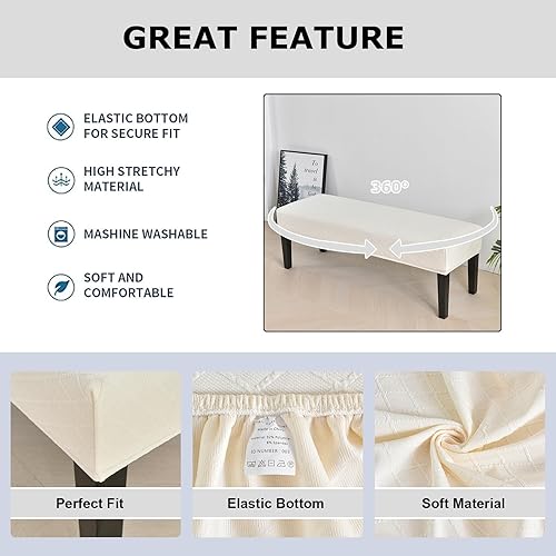 Vista 41 de Eco-Ancheng Funda para silla de comedor, funda extraíble para protección de banco, asiento y silla, sala de estar y cocina A1