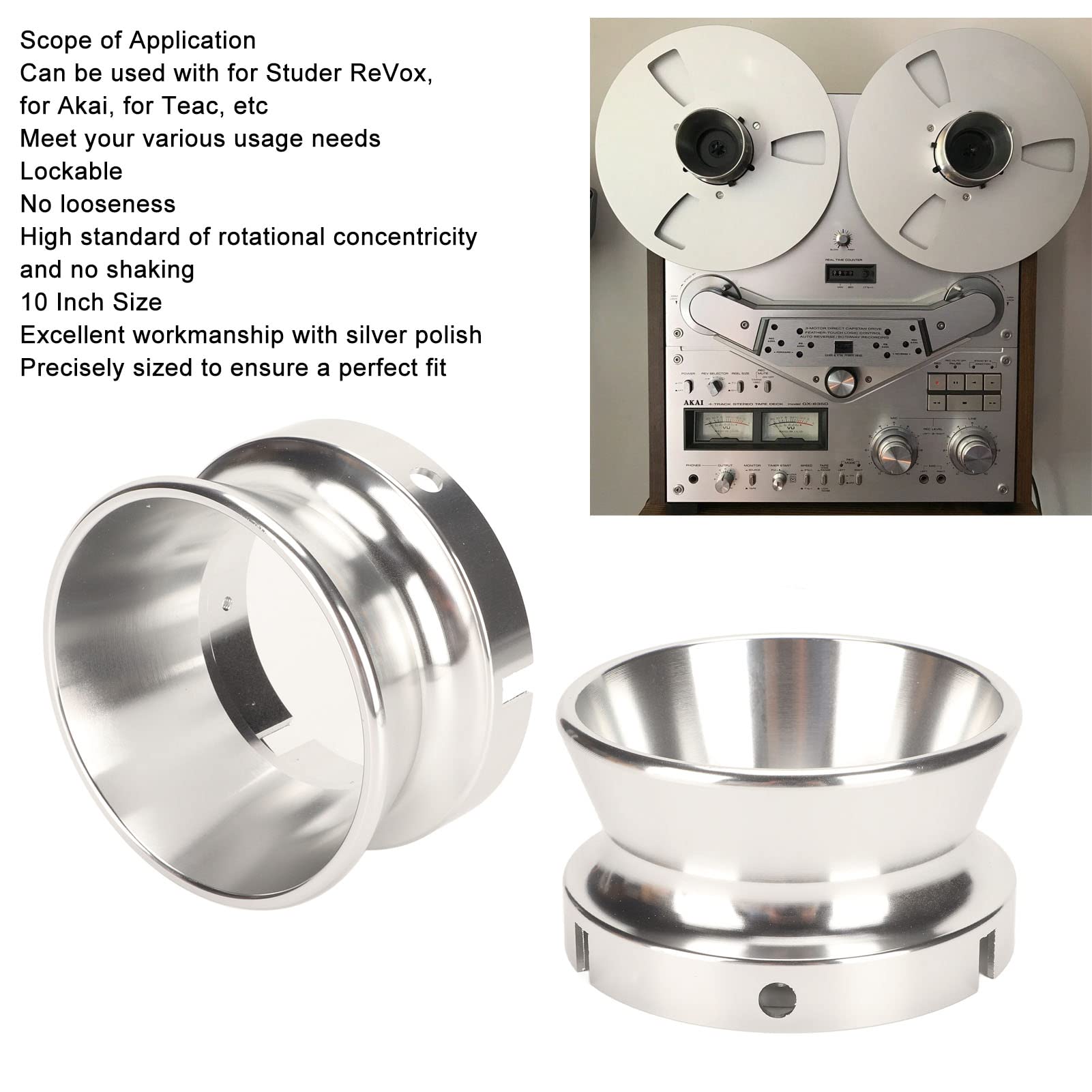 Cocoarm Nab Hub Adapters, 10 Zoll Poliertes Aluminium
