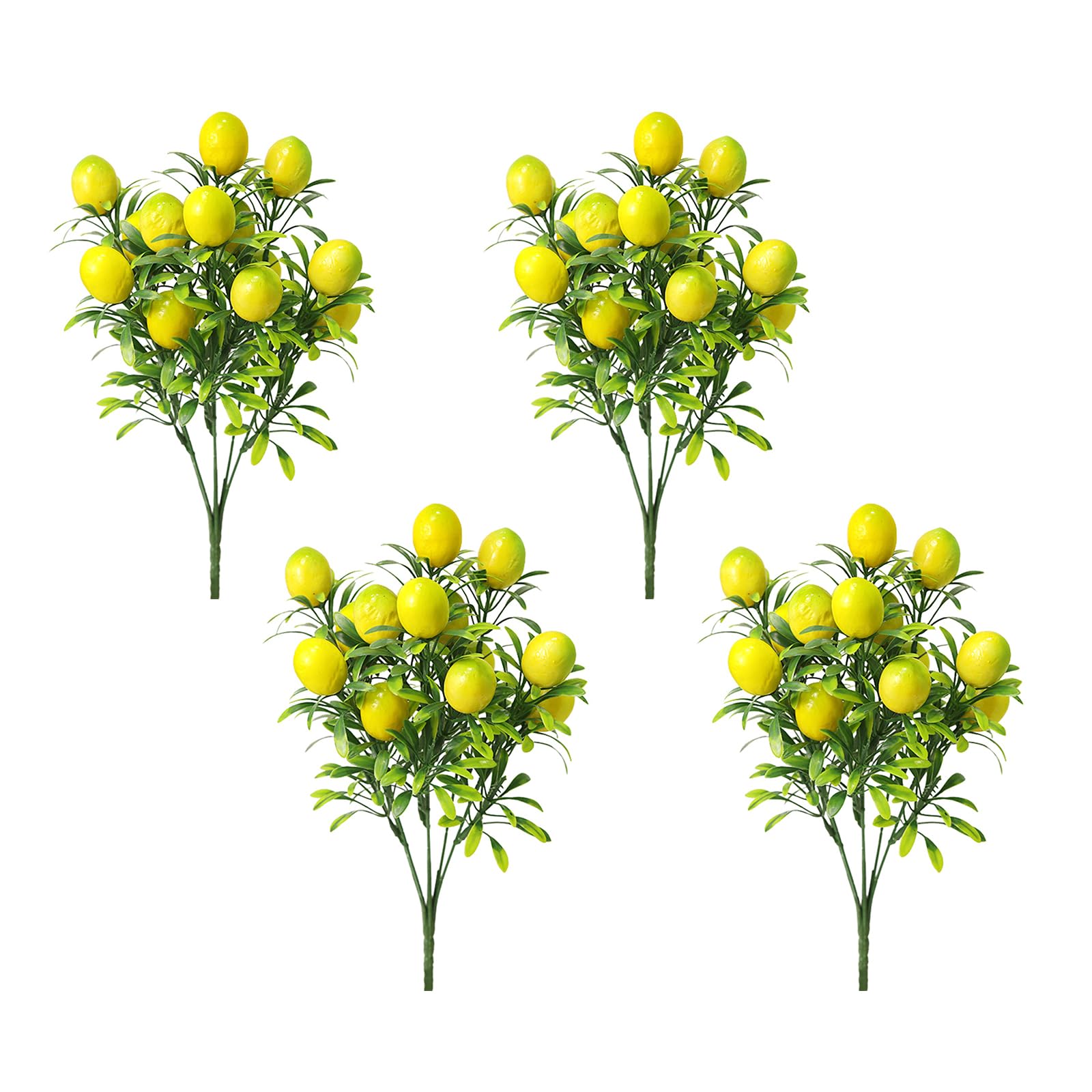 Buxuaaaa Lemon 4 Stems Artificial Fruit Florals Arrangements For Home Decoration Realistic Realistic Foam Flowers Artificial Fruit Flower Arrangement Flower Home Decoration Wedding Party Plant Foam
