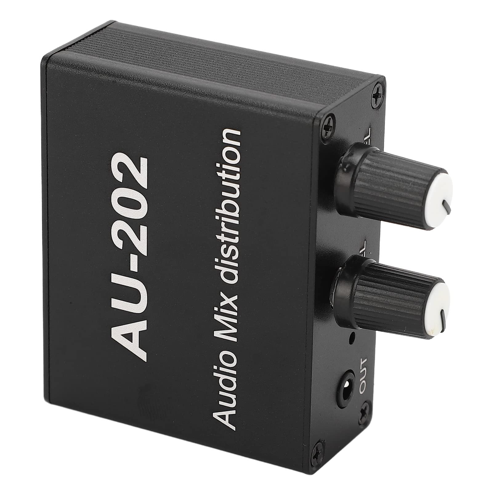 Distributeur Audio Mélangeur Stéréo 2 Entrées 2 Sorties Jack 3.5mm - Amplificateur Aluminium