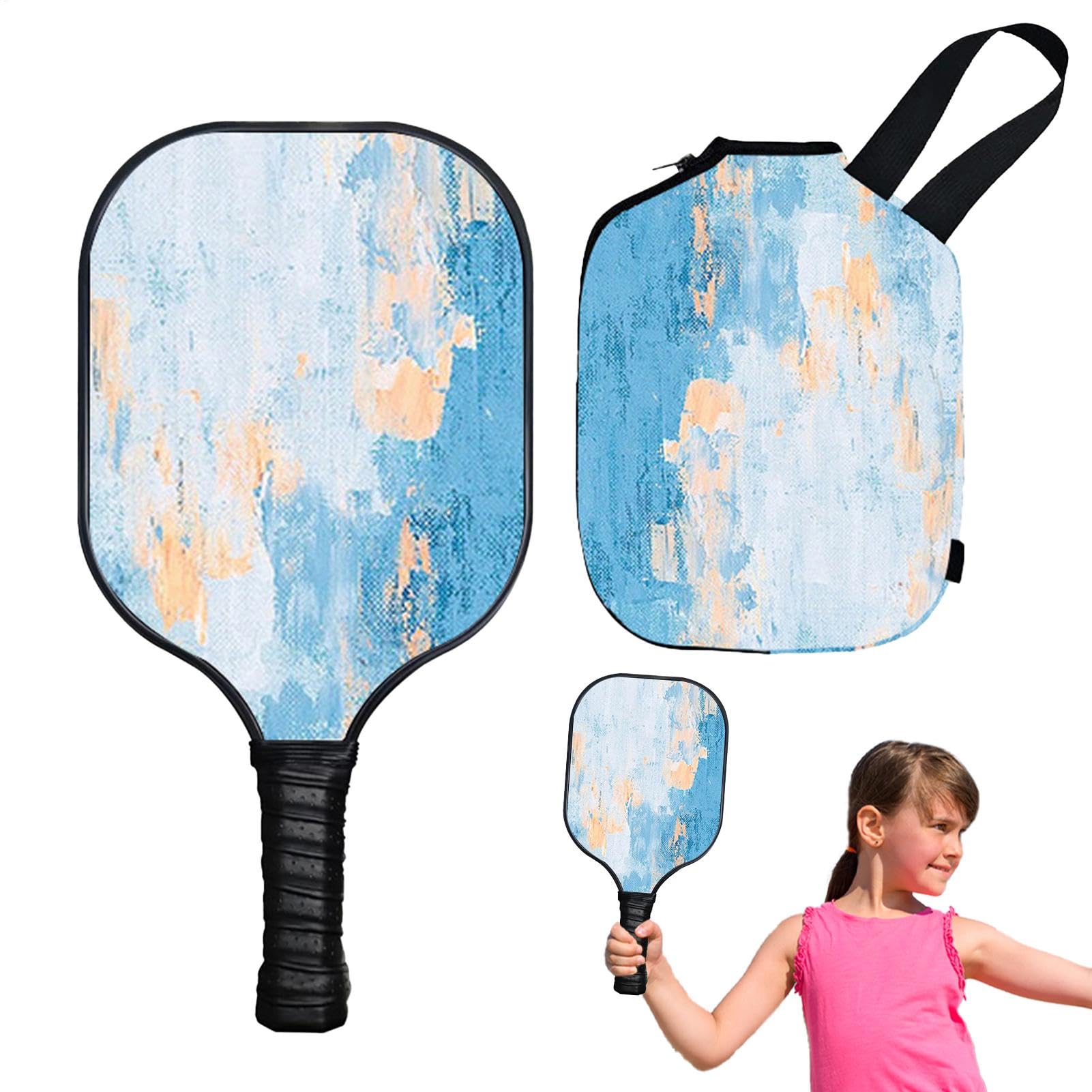 Pickleball Racket, Paddleball Racket, Pickleball Racquet, Pickleball Racket Glass Fiber Beginner Pickle Paddle | Portable Beginner Pickleball Paddle, Pickle Training Paddle Includes Protective Case