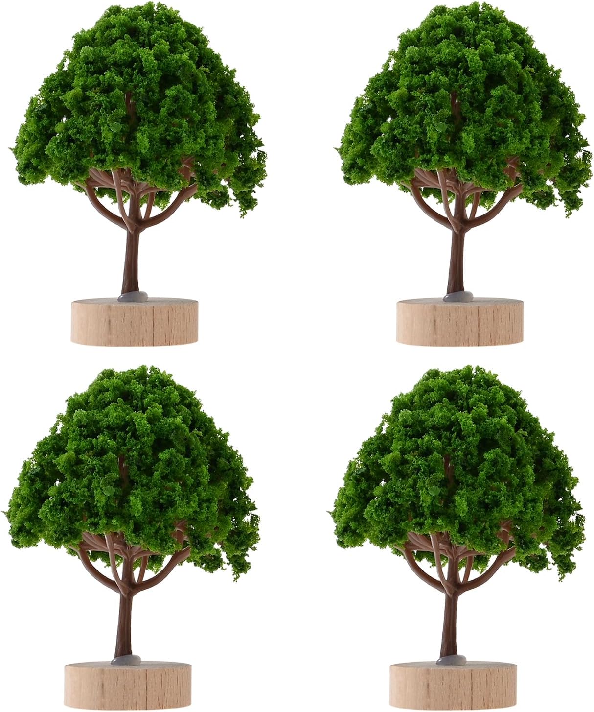 Yetaha 4Pcs Miniature Trees, Models Trees with Bases, Model Trees for DIY Crafts, Architecture Diorama Models, Train Scenery & Landscape Dioramas (7×4.5×4.5cm)