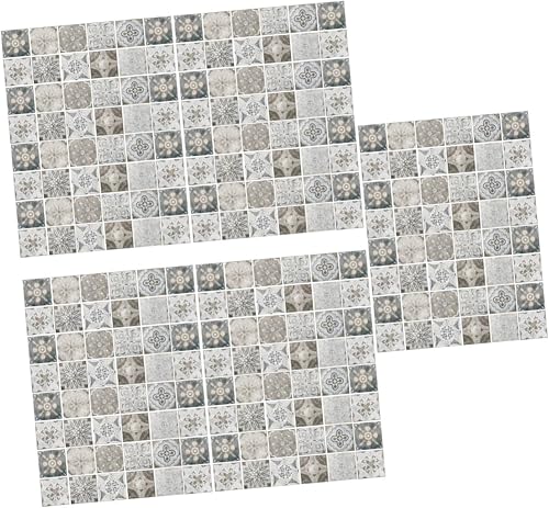 Angoily 240 Pcs Tile Wall Stickers Moroccan Style Tile Adhesive Vinyl Tiles Home Decor Decorative Tile Stickers Self-Adhesive Tile Sticker Floor