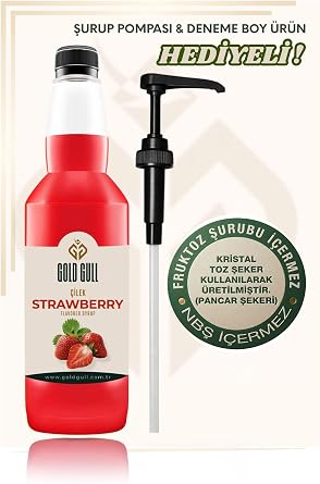 Gold Gull Çilek Aromalı Kahve & Meyve Şurubu 700 ml.