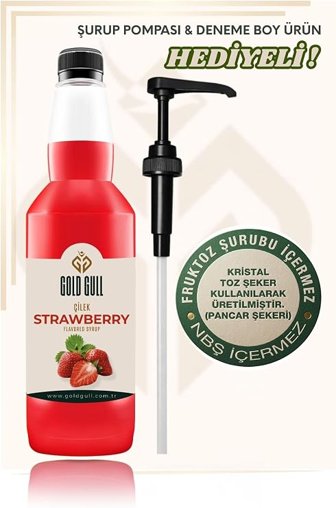 Gold Gull Çilek Aromalı Kahve & Meyve Şurubu 700 ml.