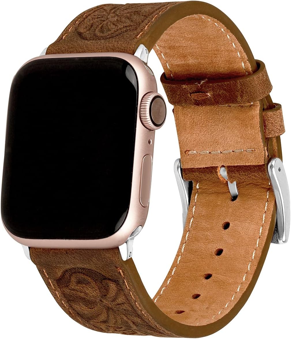 for Apple Watch Band Leather 40mm 38mm 44mm 42mm, Retro Pattern Leather Classical Replacement Smart Watch Band for iWatch Men Women Series SE 6 5 4 3 2 1 - Image 8