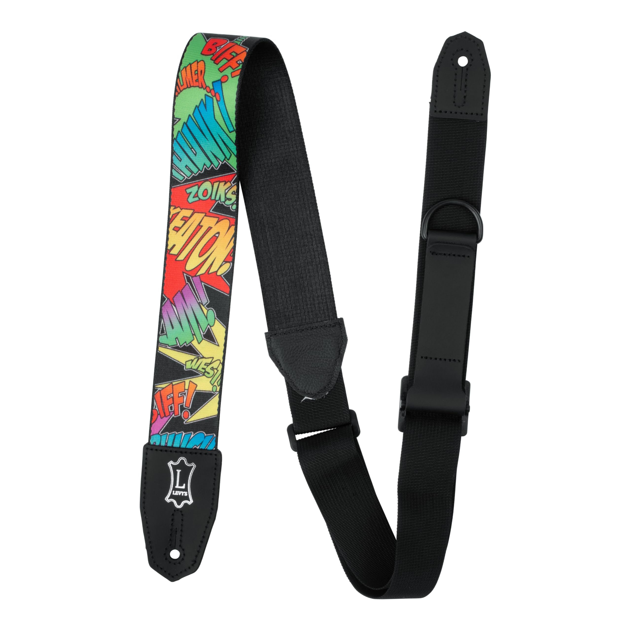 Levy's Leathers MPRH-36 Right Height 2 inch Poly - Comic Book Onomatopeia Motif