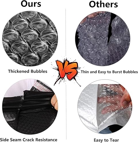 Miniatura 3 de Paquete de 50 sobres de burbujas de 6 x 9 pulgadas, sobres de polietileno de burbujas, bolsas de envío autoselladas, bolsas de envío impermeables