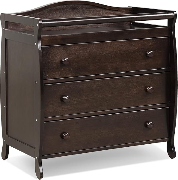 Costzon 3-Drawer Changing Table with safety rails