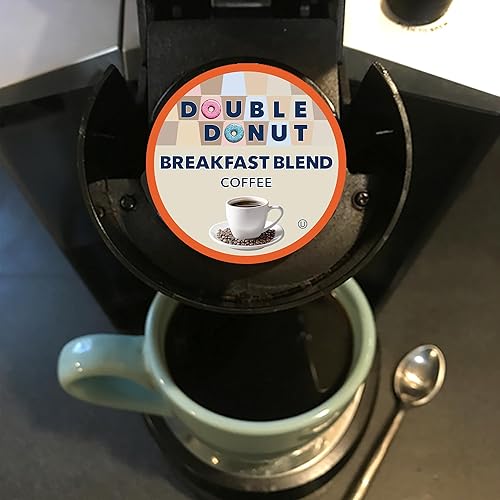 Miniatura 117 de Double Donut Coffee Paquete variado – Cápsulas de café reciclables con sabor a una sola porción, 24 unidades para cafeteras Keurig K-Cup