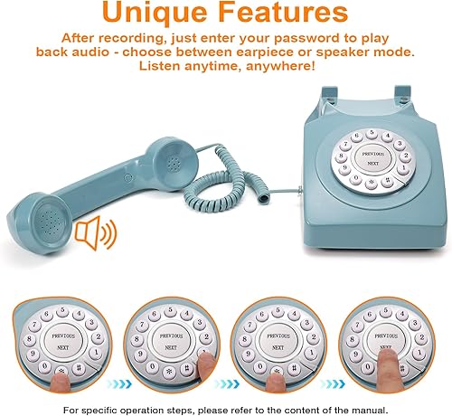 Miniatura 7 de Libro de invitados con audio para teléfono de boda, graba mensajes de voz, libro de invitados retro para boda o fiesta de cumpleaños, correo de voz,