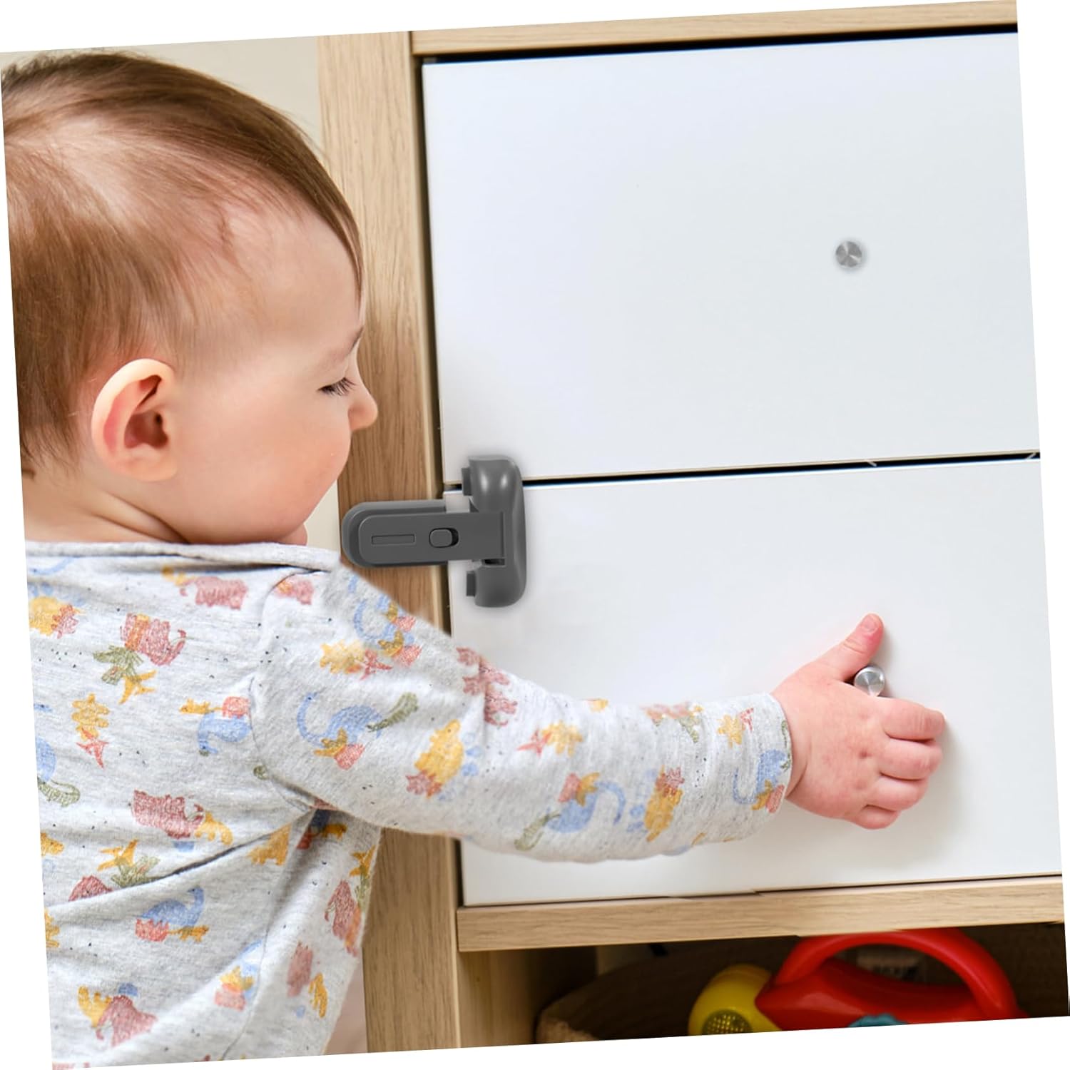 Gadpiparty 6pcs Cabinet Locks Childproofing Safety Locks for Cabinets Fridges Easy Install Material