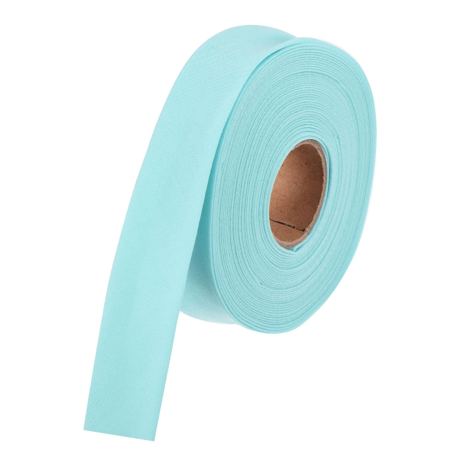 sourcing map 1 Inch Double Fold Bias Tape Polyester Continuous Bulk Bias Tape for Sewing, Seaming Quilting Hemming Binding Crafts (Lake Blue 6 Yards) — image 1