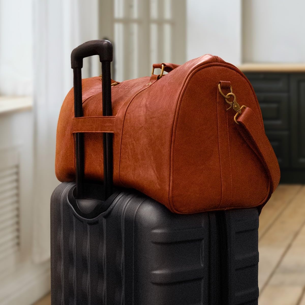 Embossed Travel Duffel Bag for Men - Weekender Bag with Monogram Options, Stylish and Durable Travel Bag for Overnight and Business Trips - Image 8