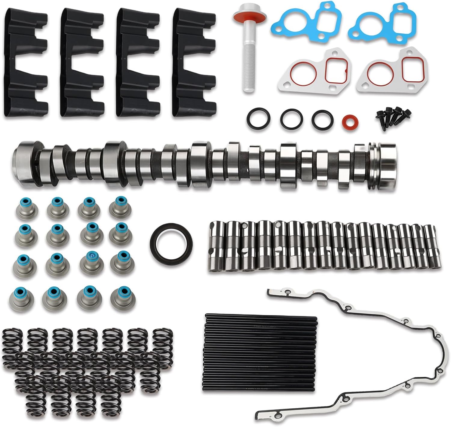 Stage 2 Camshaft Kit Compatible with 1997-2007 GM Chevy GMC LS Engines 5.3L 5.7L 6.0L 6.2L V8, Performance Cam Kit for LSX L92 L99, Replacement for E1840P PAC-1218 HL2148S