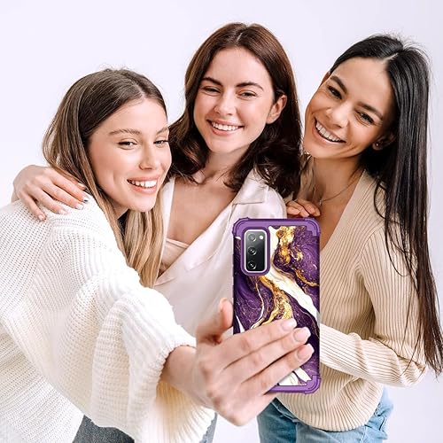 Miniatura 7 de Hocase Funda para Galaxy S20 FE 5G, resistente a prueba de golpes, goma de silicona suave+funda protectora híbrida de plástico duro para Samsung