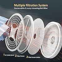 Vista 4 de ROVSUN Secadora de ropa portátil de 1.8 pies cúbicos, máquina secadora de carga frontal, secadora de ropa compacta con tambor de acero inoxidable