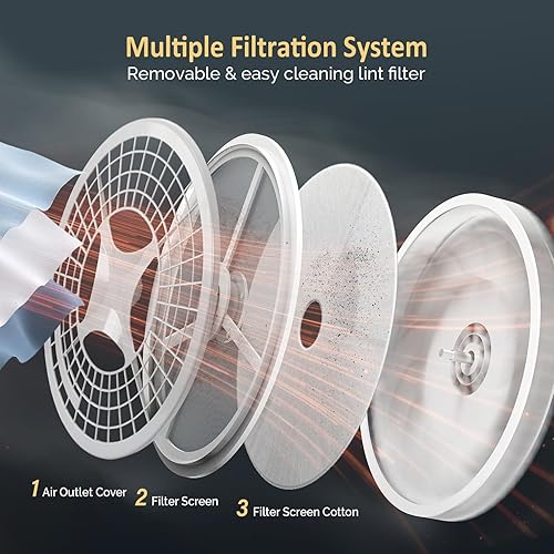 Miniatura 4 de ROVSUN Secadora de ropa portátil de 1.8 pies cúbicos, secadora de carga frontal, secadora de ropa compacta con bañera de acero inoxidable para