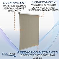 Vista 3 de RecPro Persianas enrollables opacas para autocaravana, cubierta de ventana de oscurecimiento para persianas de caravanas y cámper, sin cordón